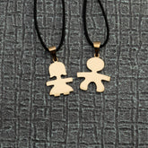 14K white gold Boy pendant